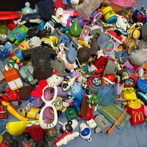 McDonald's Vibrant Toy Collection with Red, Blue, and Yellow